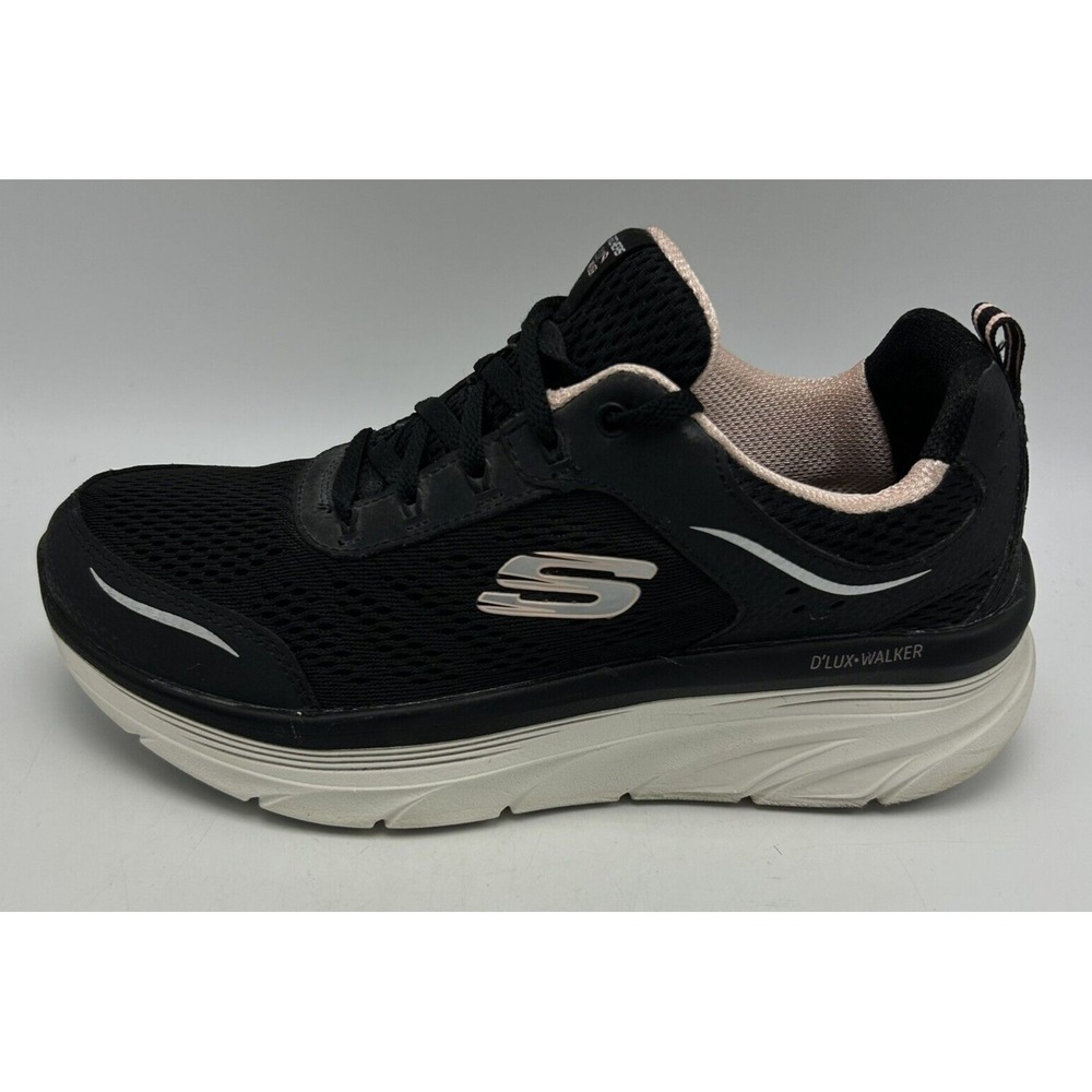 Skechers Sneakers Womens 9.5 D Lux Walker 149023 Black Running Shoes Pink